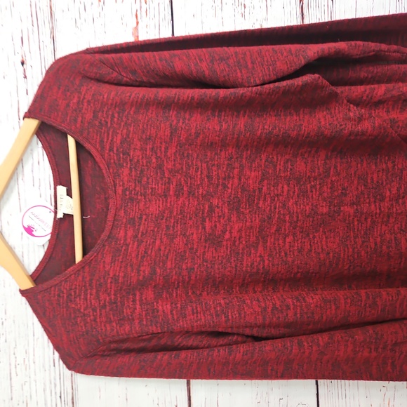 NWT Yelete Burgundy Surprice Wrap Tunic Sweater Size Xl - Picture 12 of 14